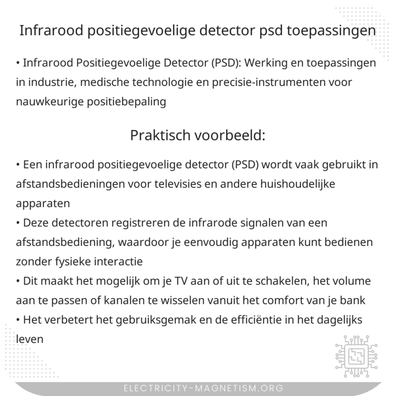 Infrarood Positiegevoelige Detector (PSD) | Toepassingen