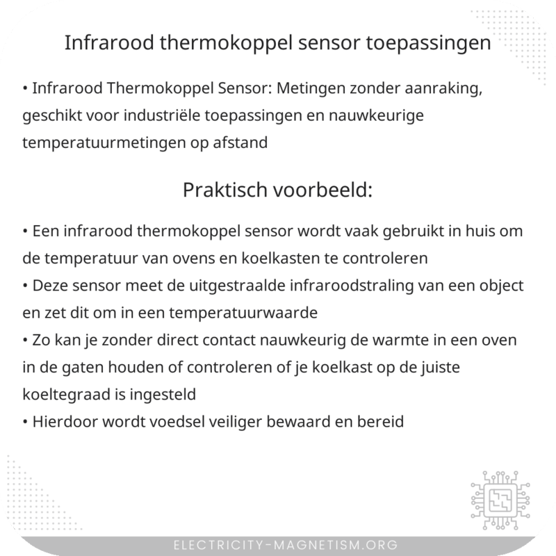Infrarood Thermokoppel Sensor | Toepassingen