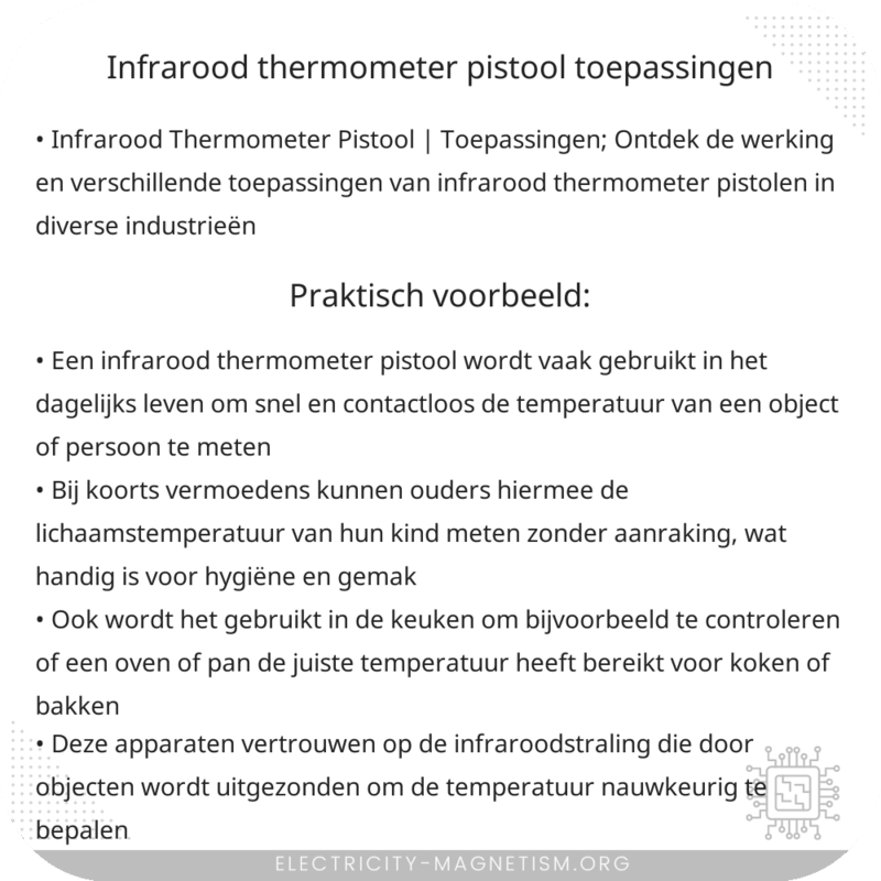Infrarood Thermometer Pistool | Toepassingen