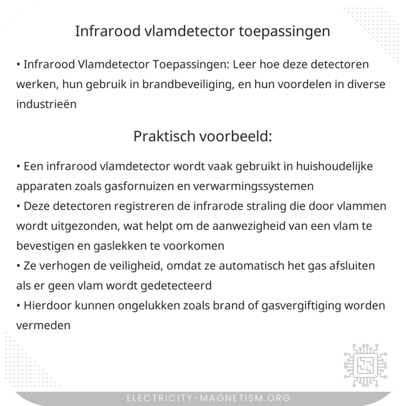 Infrarood Vlamdetector | Toepassingen