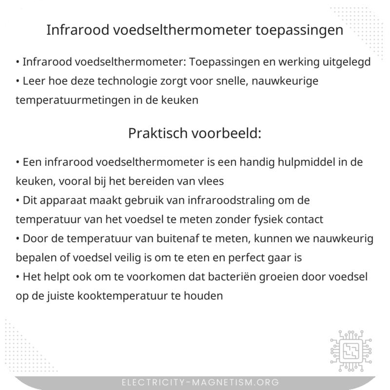 Infrarood Voedselthermometer | Toepassingen