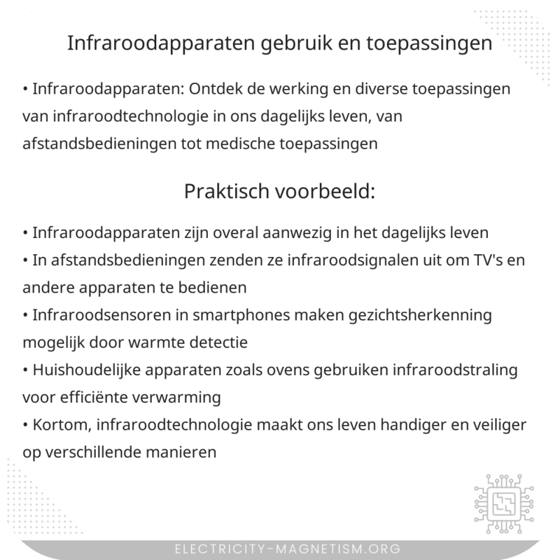 Infraroodapparaten | Gebruik en Toepassingen