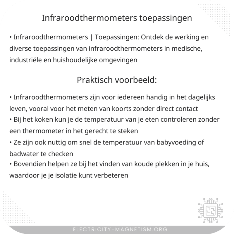 Infraroodthermometers | Toepassingen