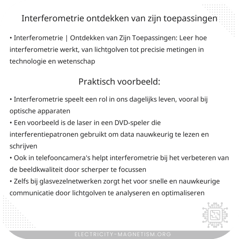 Interferometrie | Ontdekken van Zijn Toepassingen