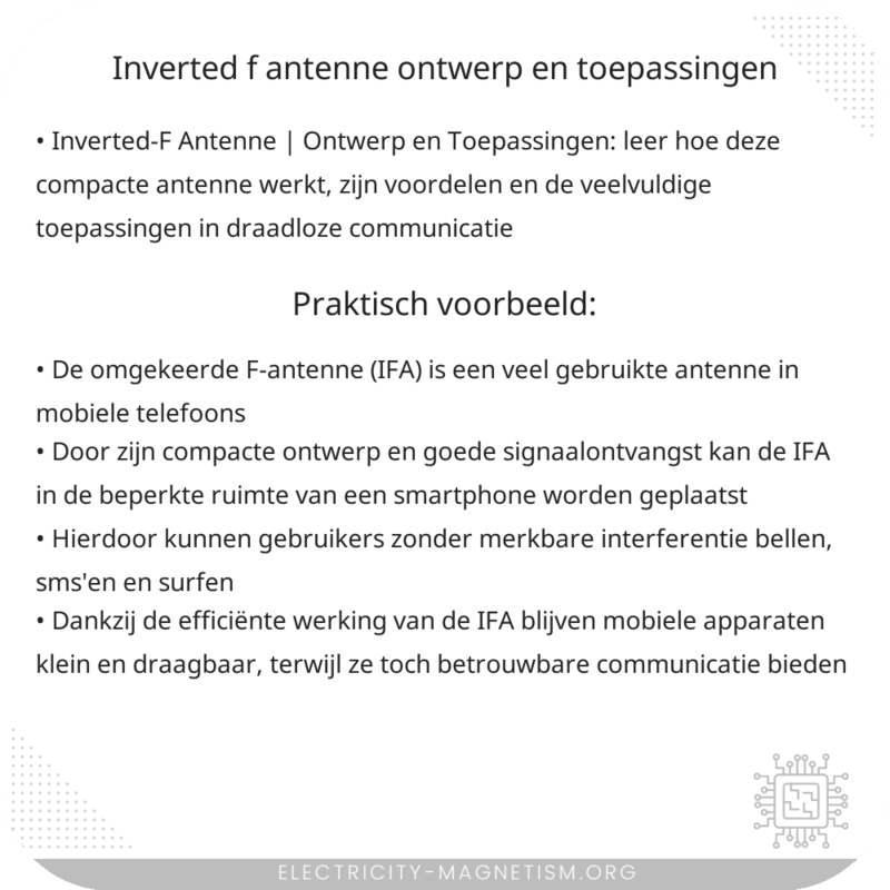 Inverted-F Antenne | Ontwerp en Toepassingen