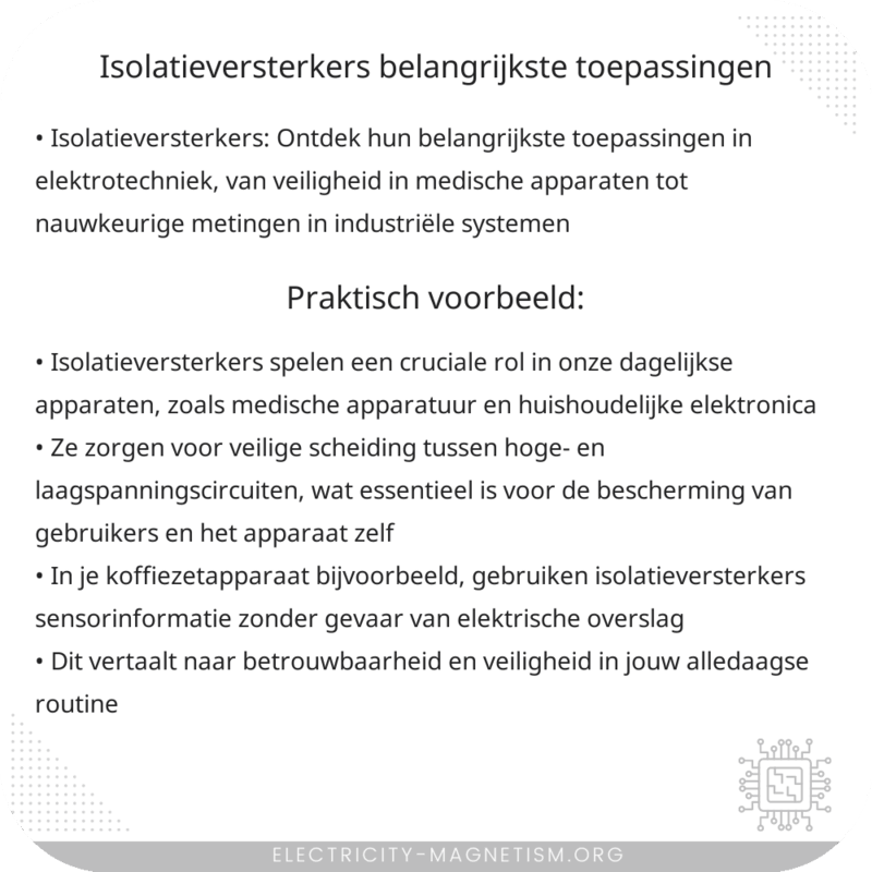 Isolatieversterkers | Belangrijkste Toepassingen
