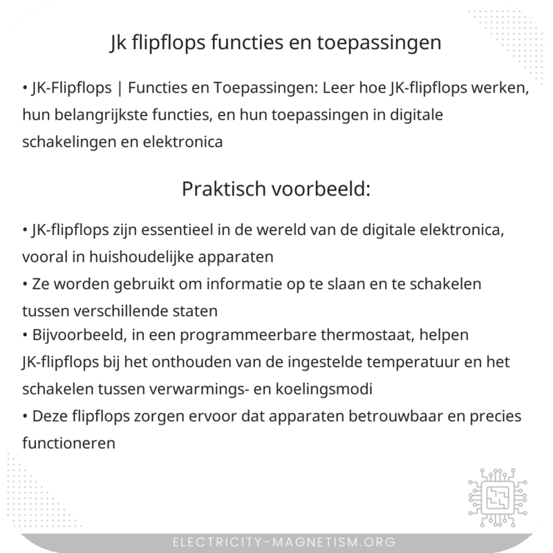 JK-Flipflops | Functies en Toepassingen