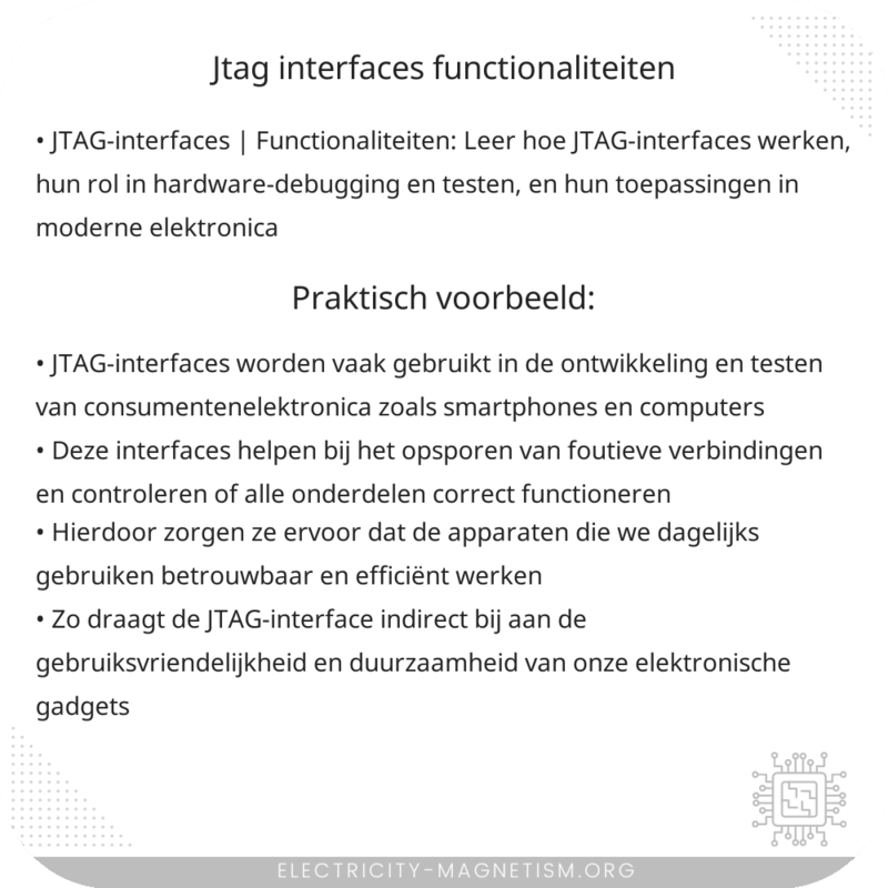 JTAG-interfaces | Functionaliteiten