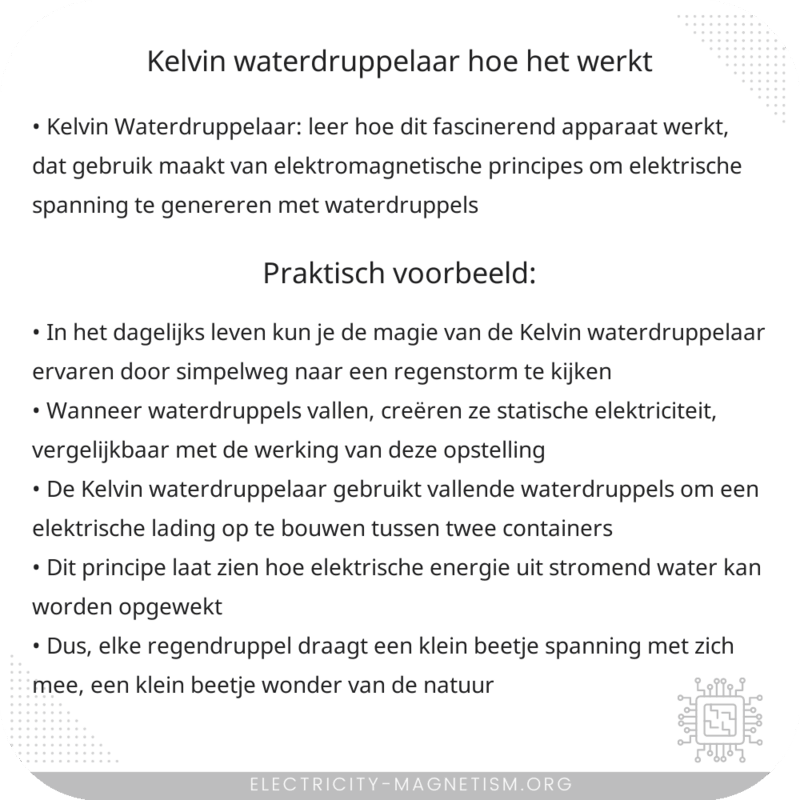 Kelvin Waterdruppelaar | Hoe Het Werkt