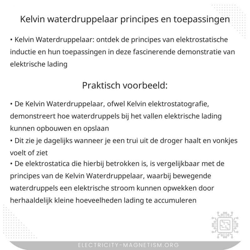 Kelvin Waterdruppelaar | Principes en Toepassingen