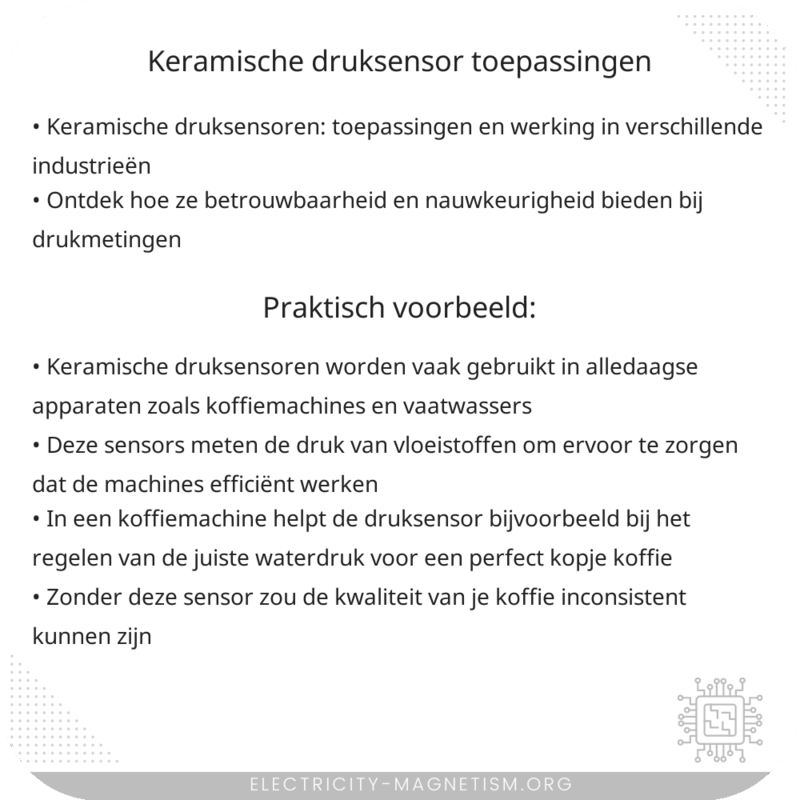 Keramische Druksensor | Toepassingen