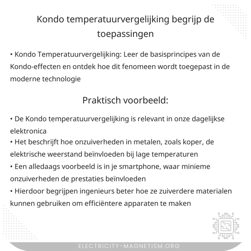 Kondo Temperatuurvergelijking | Begrijp de Toepassingen