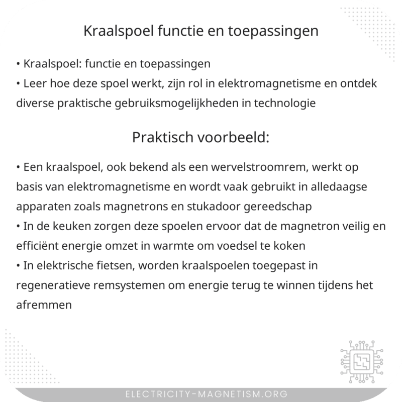 Kraalspoel | Functie en Toepassingen