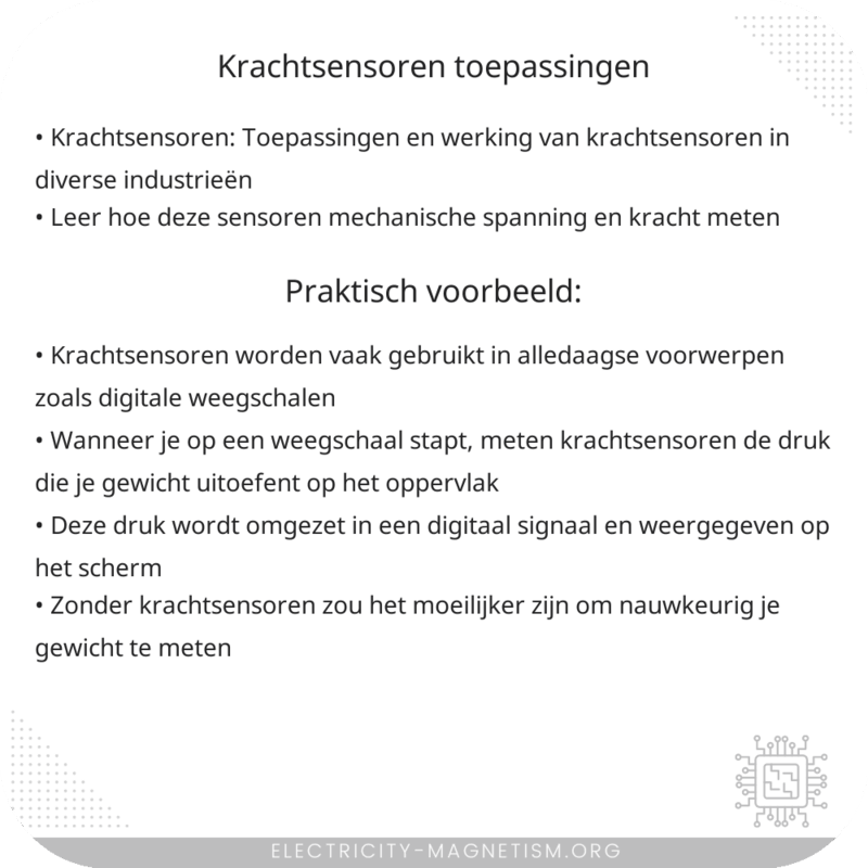 Krachtsensoren | Toepassingen