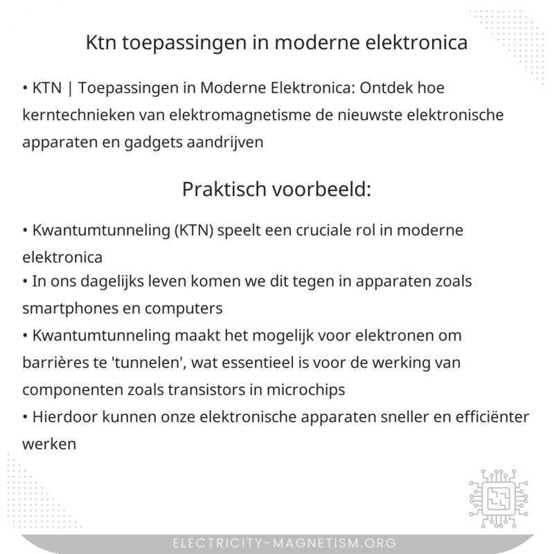 KTN | Toepassingen in Moderne Elektronica