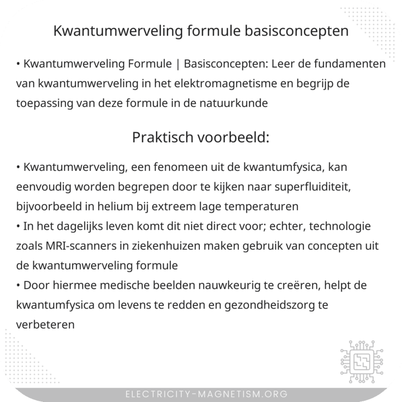 Kwantumwerveling Formule | Basisconcepten