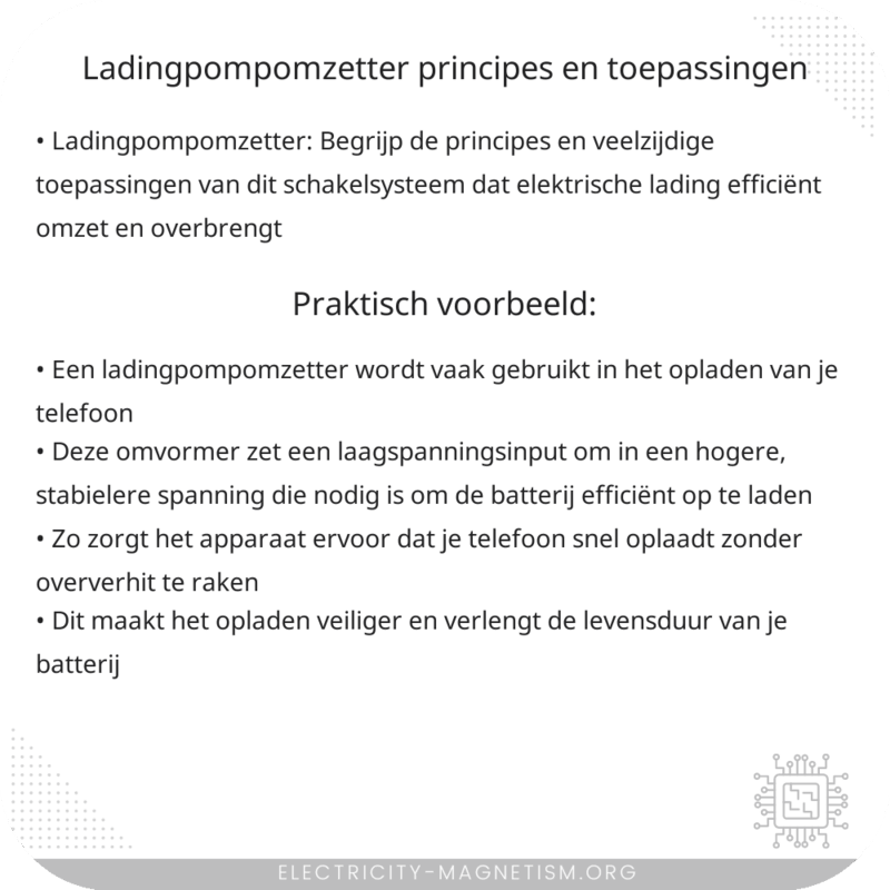 Ladingpompomzetter | Principes en Toepassingen