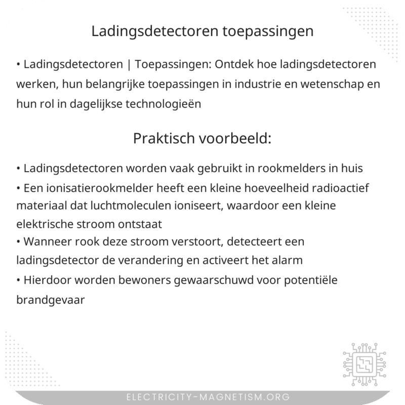 Ladingsdetectoren | Toepassingen