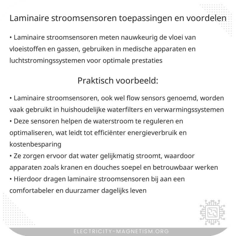 Laminaire Stroomsensoren | Toepassingen en Voordelen