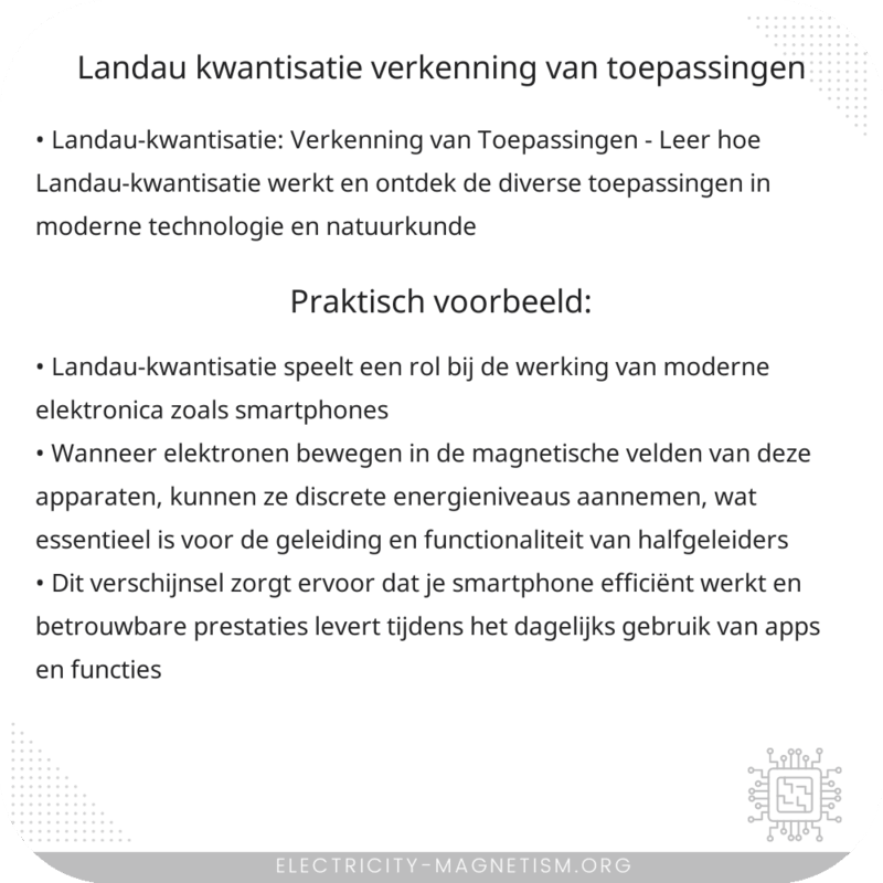 Landau-kwantisatie: Verkenning van Toepassingen