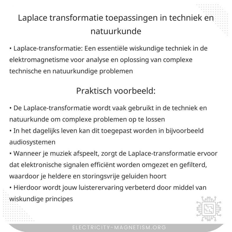 Laplace-transformatie | Toepassingen in Techniek en Natuurkunde