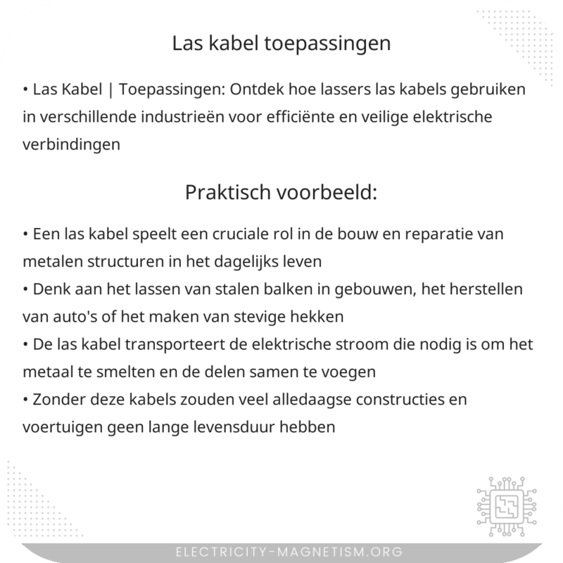 Las Kabel | Toepassingen