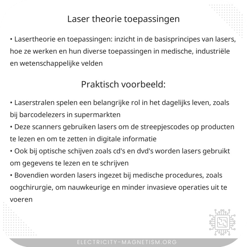 Laser Theorie | Toepassingen