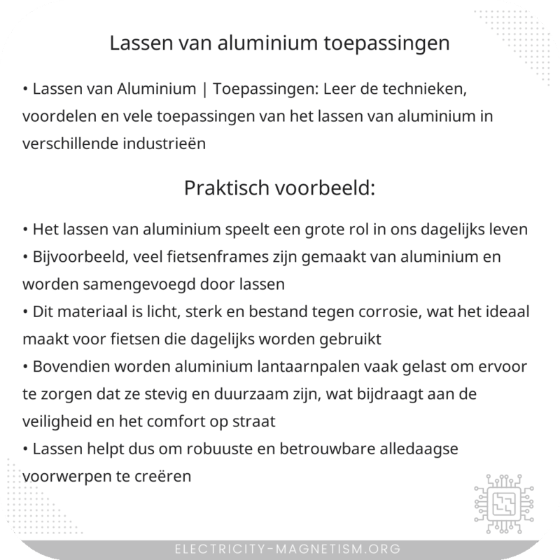 Lassen van Aluminium | Toepassingen