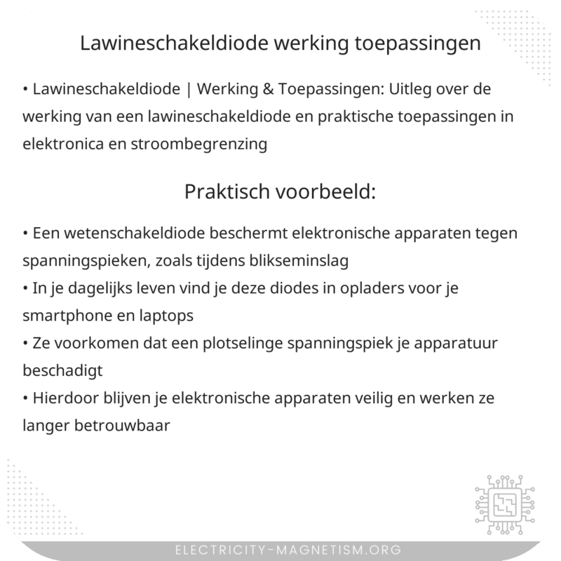 Lawineschakeldiode | Werking & Toepassingen