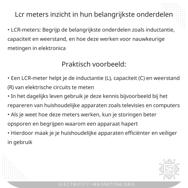 LCR-meters | Inzicht in hun belangrijkste onderdelen