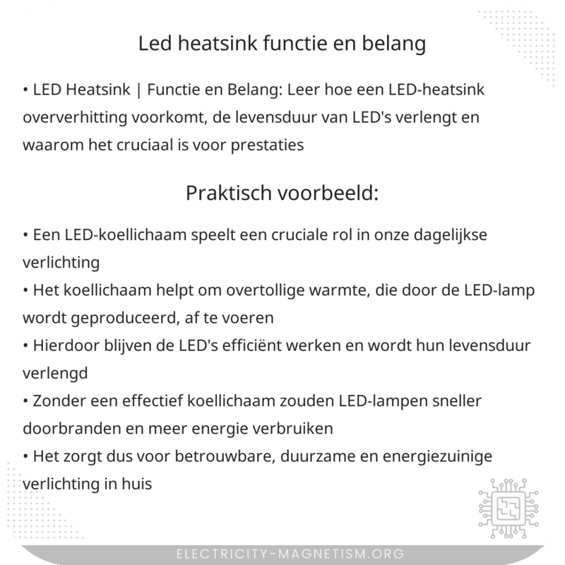 LED Heatsink | Functie en Belang