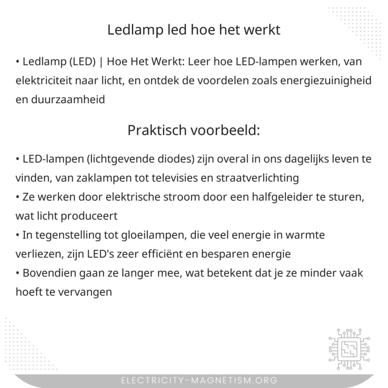 Ledlamp (LED) | Hoe Het Werkt
