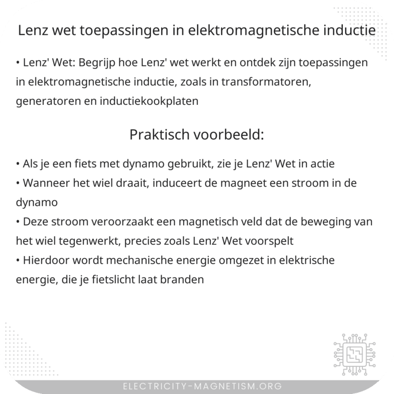 Lenz' Wet | Toepassingen in Elektromagnetische Inductie
