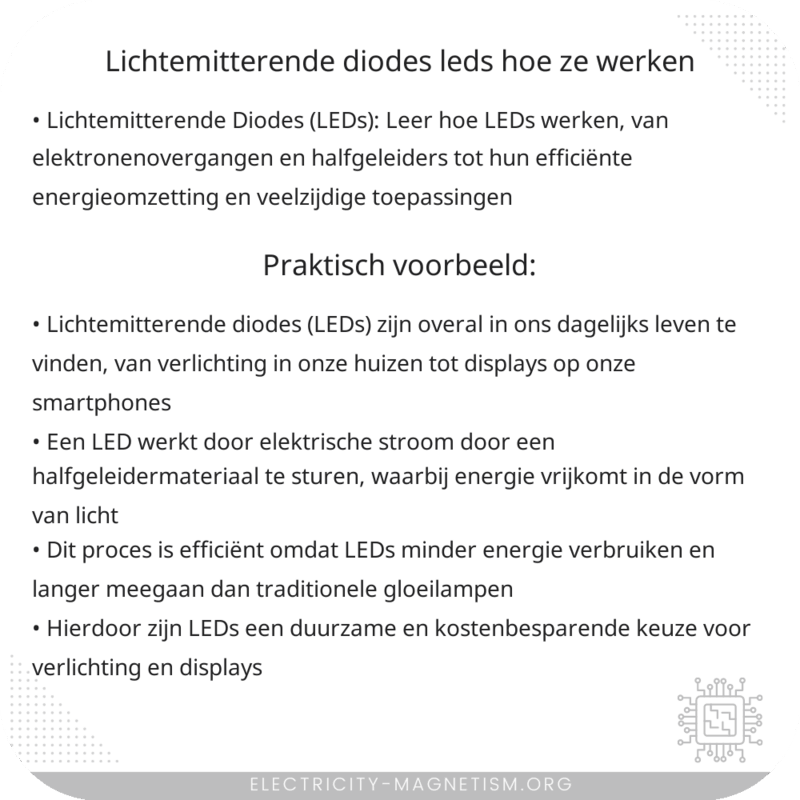 Lichtemitterende Diodes (LEDs) | Hoe Ze Werken