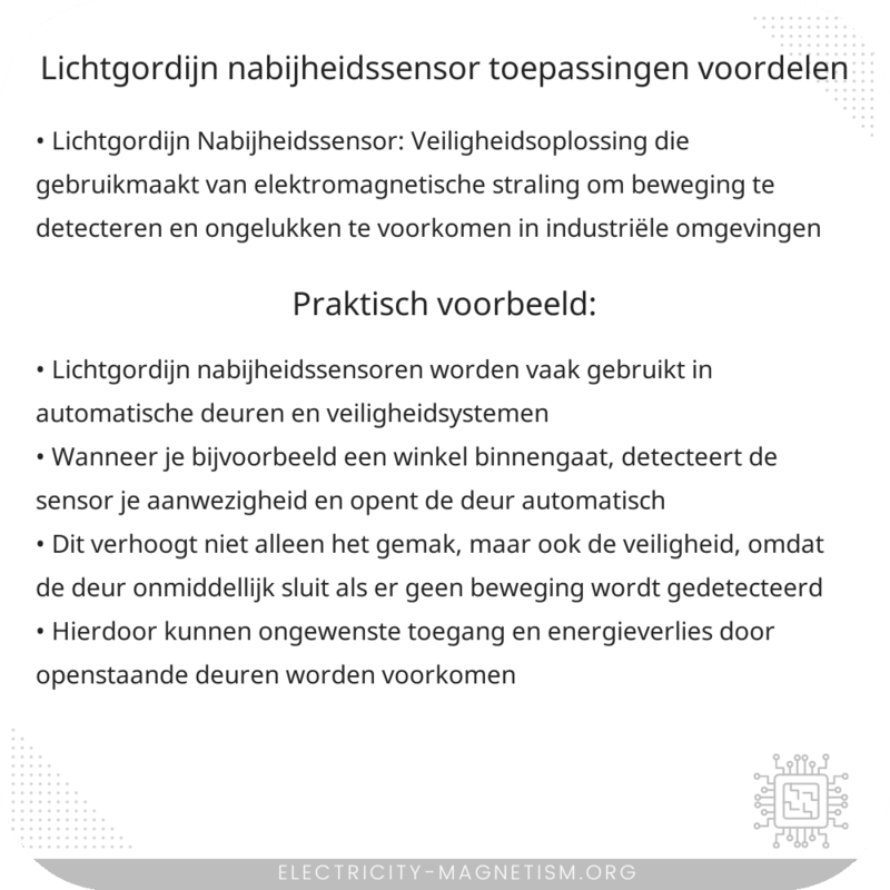 Lichtgordijn Nabijheidssensor | Toepassingen & Voordelen