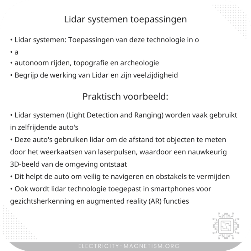 Lidar Systemen | Toepassingen