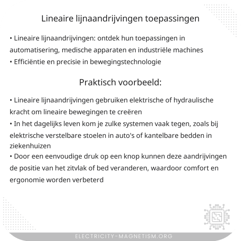 Lineaire Lijnaandrijvingen | Toepassingen
