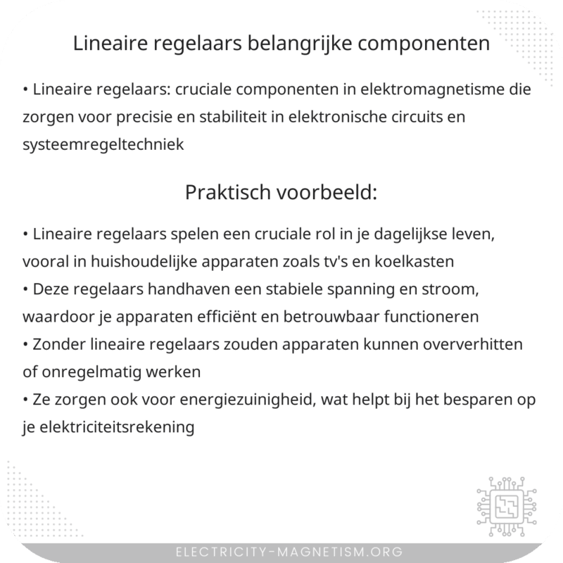 Lineaire Regelaars | Belangrijke Componenten