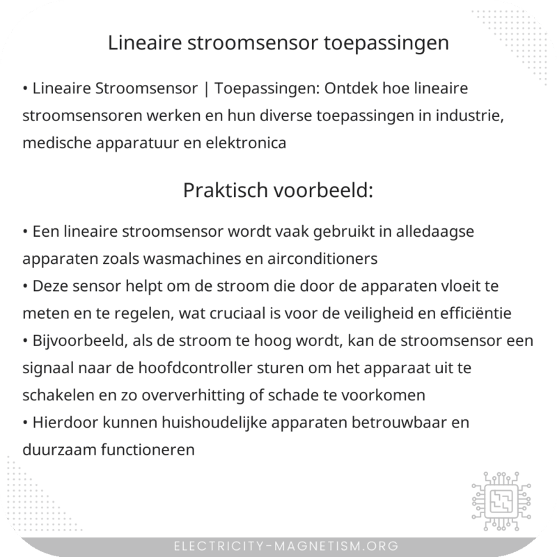 Lineaire Stroomsensor | Toepassingen