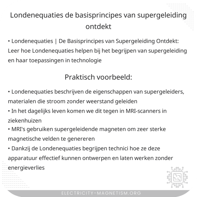 Londenequaties | De Basisprincipes van Supergeleiding Ontdekt