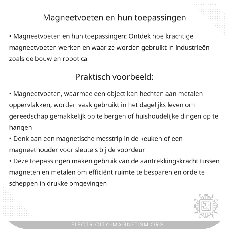 Magneetvoeten en hun Toepassingen