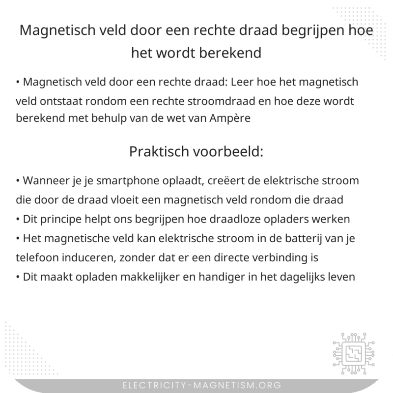 Magnetisch Veld Door een Rechte Draad | Begrijpen Hoe Het Wordt Berekend