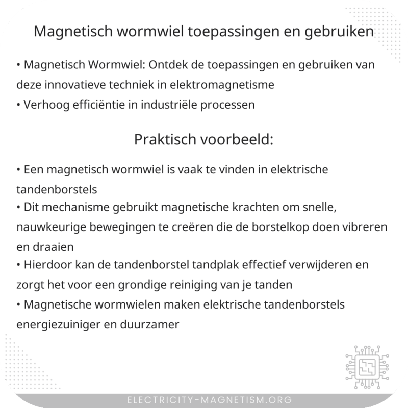 Magnetisch Wormwiel | Toepassingen en Gebruiken