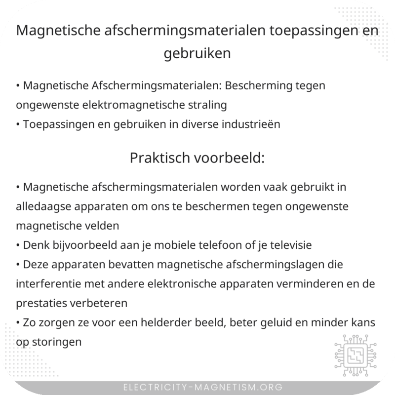 Magnetische Afschermingsmaterialen | Toepassingen en Gebruiken