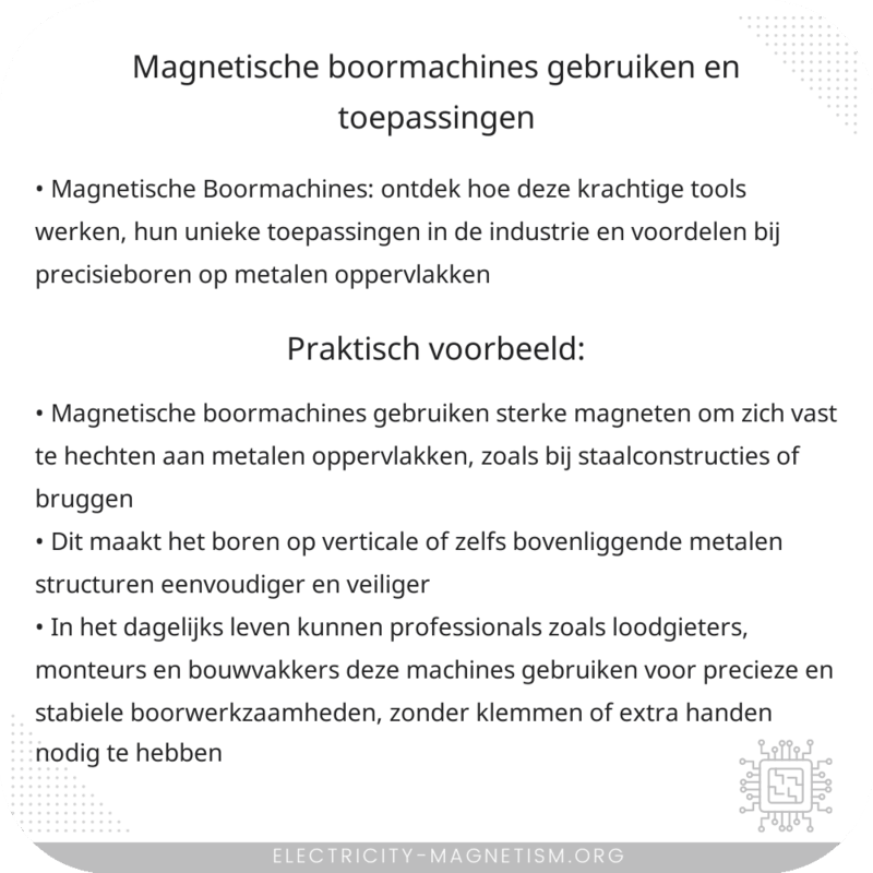 Magnetische Boormachines | Gebruiken en Toepassingen