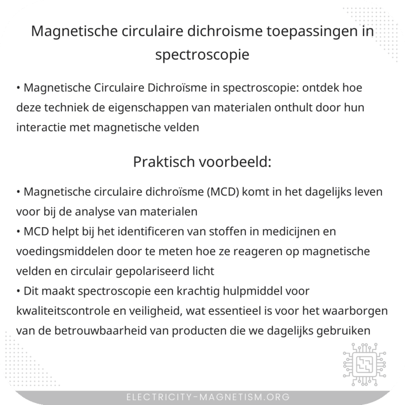 Magnetische Circulaire Dichroïsme | Toepassingen in Spectroscopie