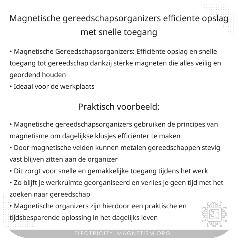 Magnetische Gereedschapsorganizers | Efficiënte Opslag met Snelle Toegang