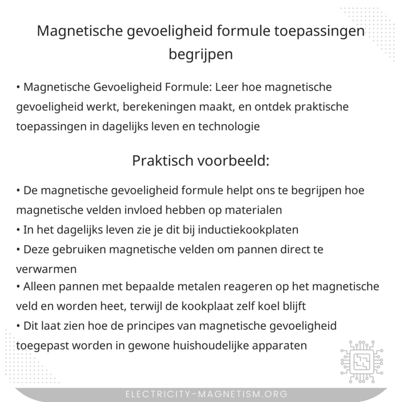 Magnetische Gevoeligheid Formule | Toepassingen Begrijpen