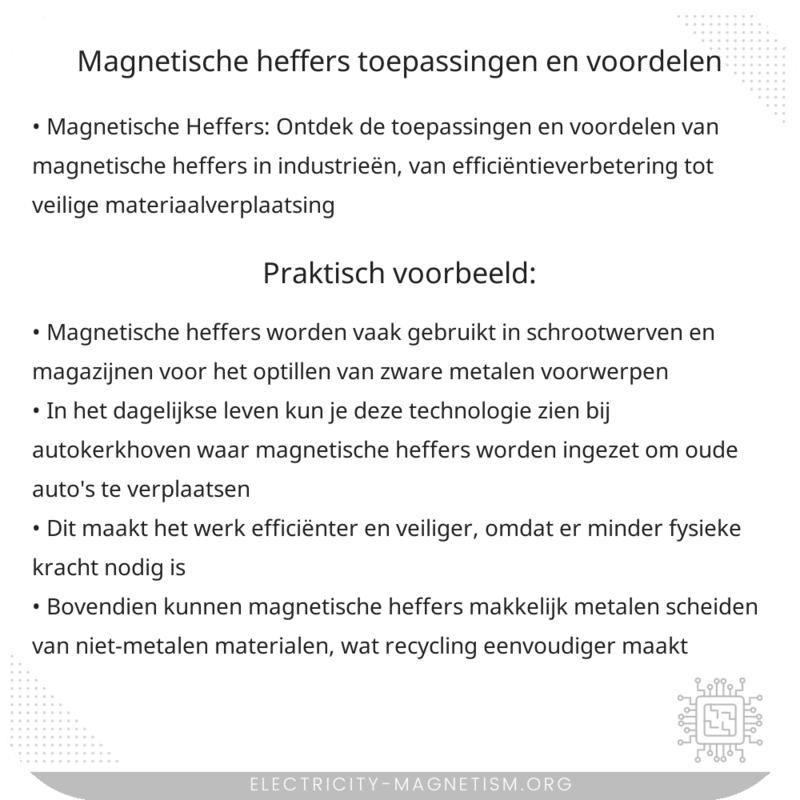 Magnetische Heffers | Toepassingen en Voordelen