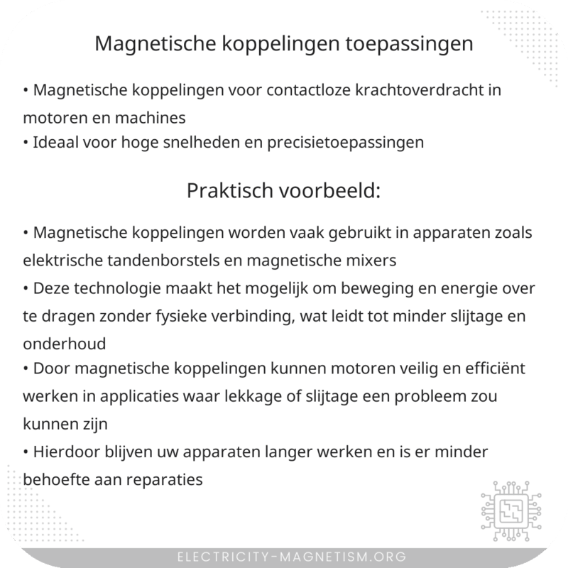 Magnetische Koppelingen | Toepassingen